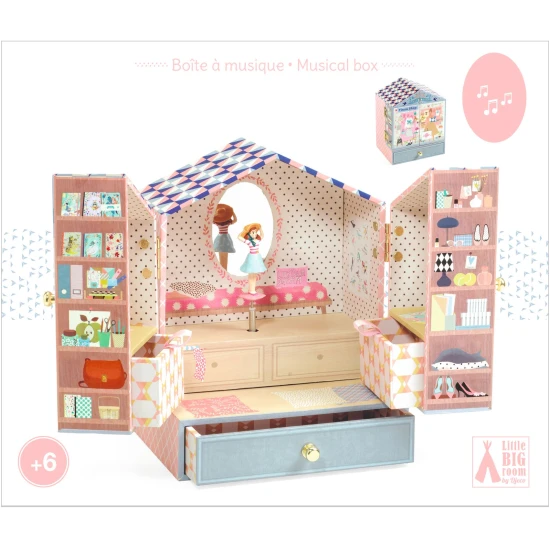 Tinou-Laden: Spieluhr mit Türen und 3 Schubladen