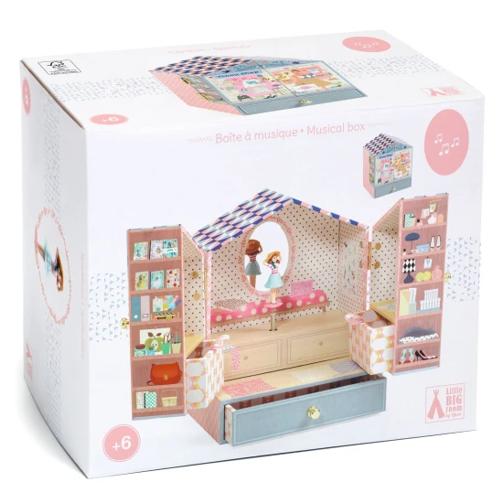 Tinou-Laden: Spieluhr mit Türen und 3 Schubladen