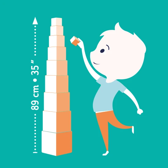 Pyramidenförmige Würfel, niedliche Tiere