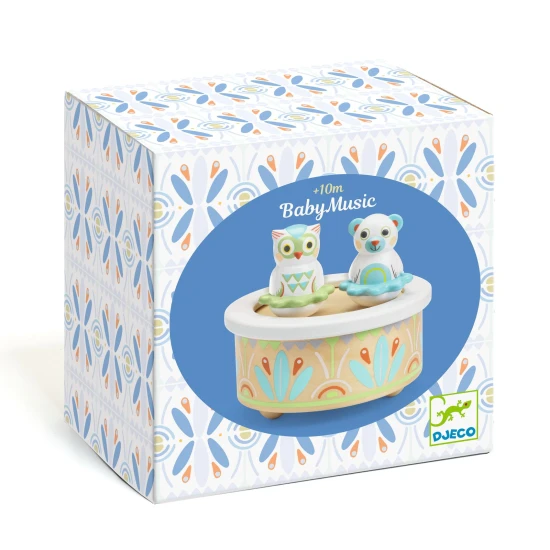 Spieluhr aus Holz Bär und Eule Djeco 