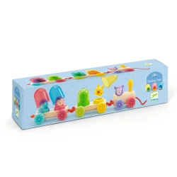 Regenbogen-Eisenbahn aus Holz