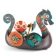Arty Toys Figur Wikinger-Drache Barbar auf einem Schiff