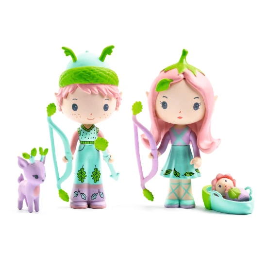 Tinyly Figuren: Lily & Silvester, Baby Babily und ein Reh