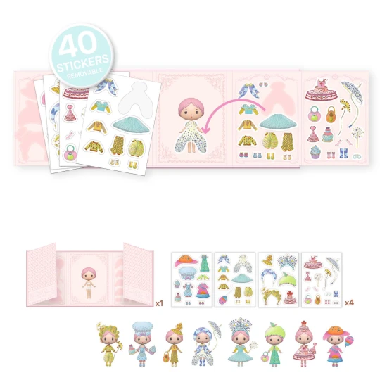 Tinyly Miss Lilypink Abnehmbare Aufkleber