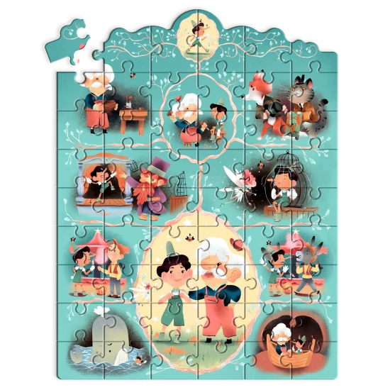 Märchenpuzzle Pinocchio, 54 Teile