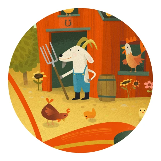 Traktor-Puzzle, 16 Teile