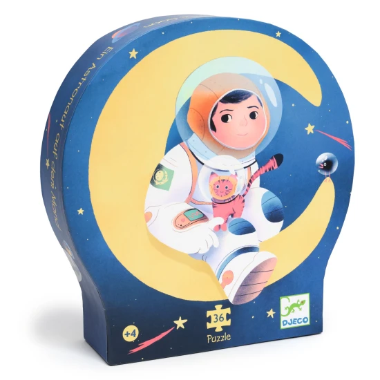Silhouette-Puzzle: Astronaut auf dem Mond (36 Teile)