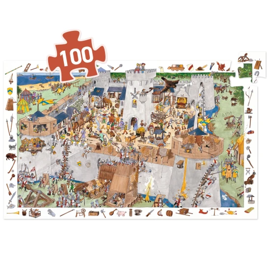 Beobachtungspuzzle Befestigte Burg 100 Teile