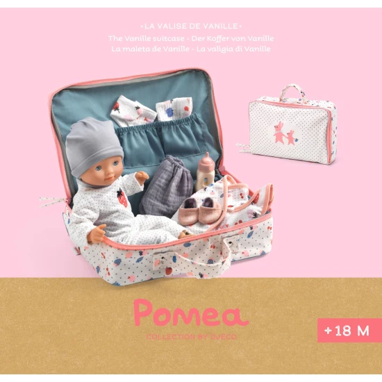Pomea Vanille Puppe und ihr Reisekoffer