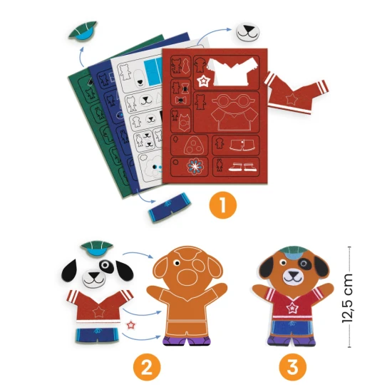 Kreativ-Set zum Dekorieren von Tieren: Mosaik- und Filzaufkleber mit 3D-Effekt