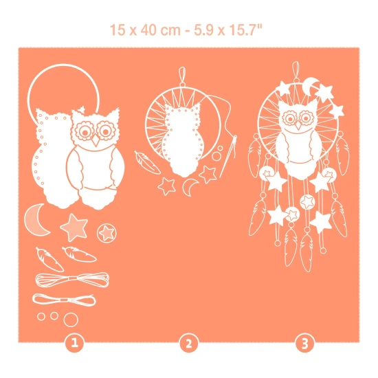 DIY Bastelset Traumfänger Eule zum Selbermachen