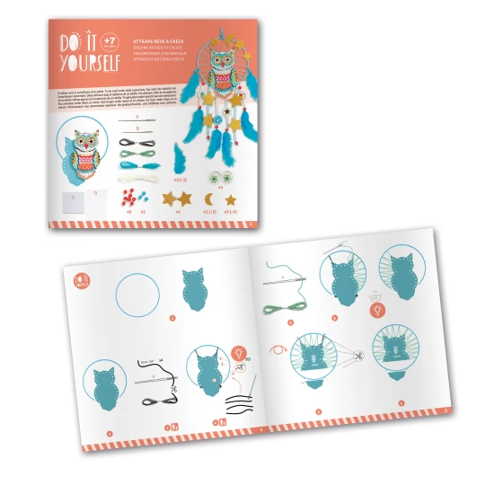 DIY Bastelset Traumfänger Eule zum Selbermachen