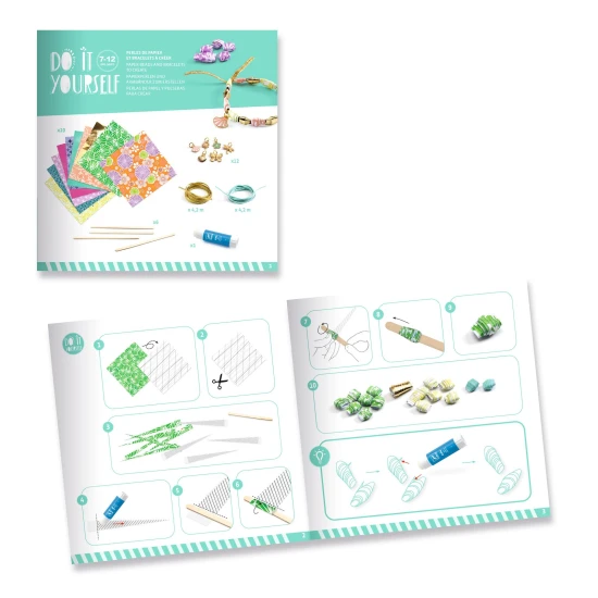 Bastel dir selbst stylische Goldarmbänder und Papierperlen