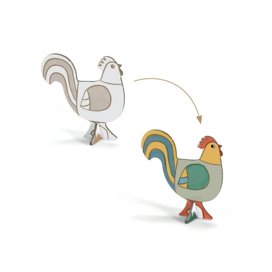 3D-Kreativset aus Pappe Bauernhof