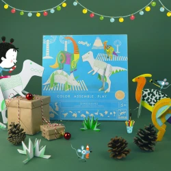 3D-Kreativset aus Pappe: Dinosaurier