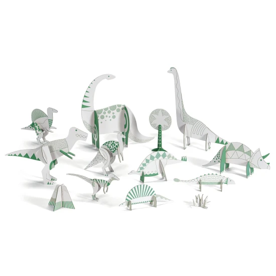3D-Kreativset aus Pappe: Dinosaurier