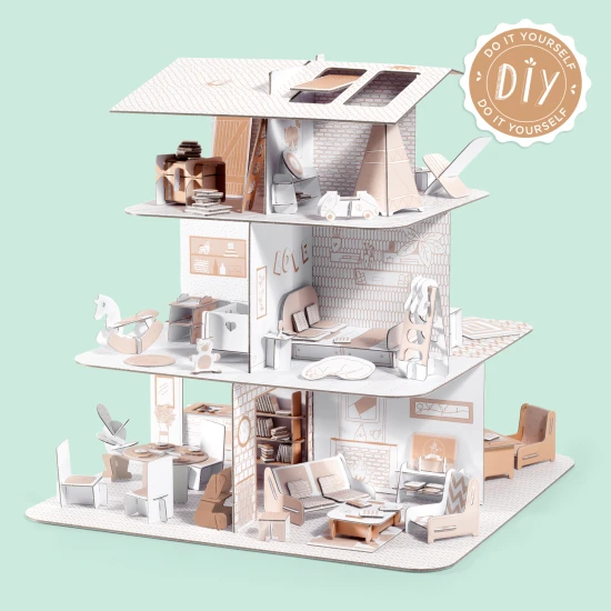 DIY Bastelset Puppenhaus zum Selbermachen