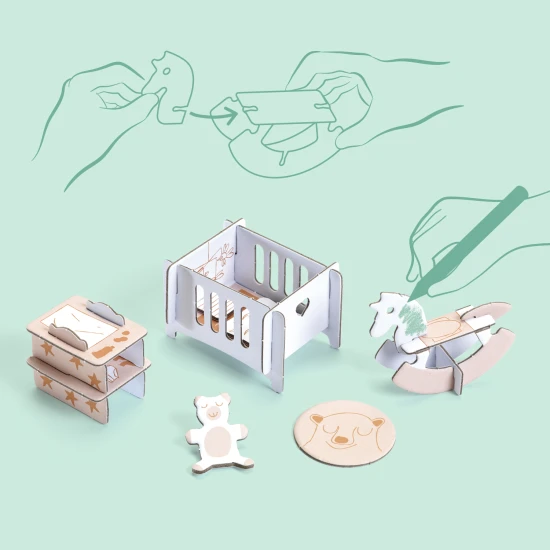 DIY Bastelset Puppenhaus zum Selbermachen