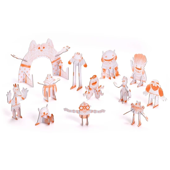 3D-Kreativteam aus Pappe – Monster