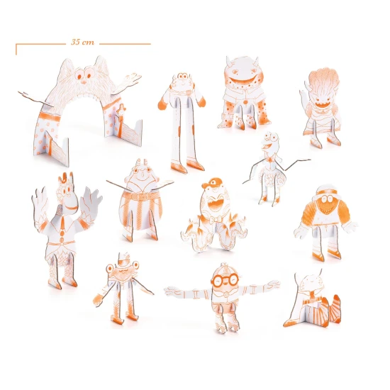 3D-Kreativteam aus Pappe – Monster