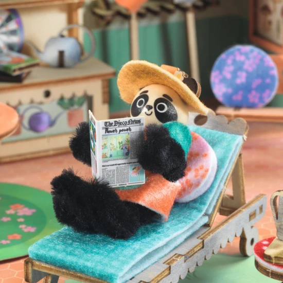 Kinder-Kreativset Djeco Mi Haus Olive – Minihaus mit Möbeln, Figur und Zubehör