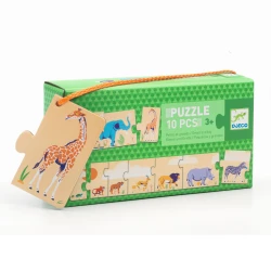 Fortschrittspuzzle Afrikanische Tiere (klein, größer, am größten)