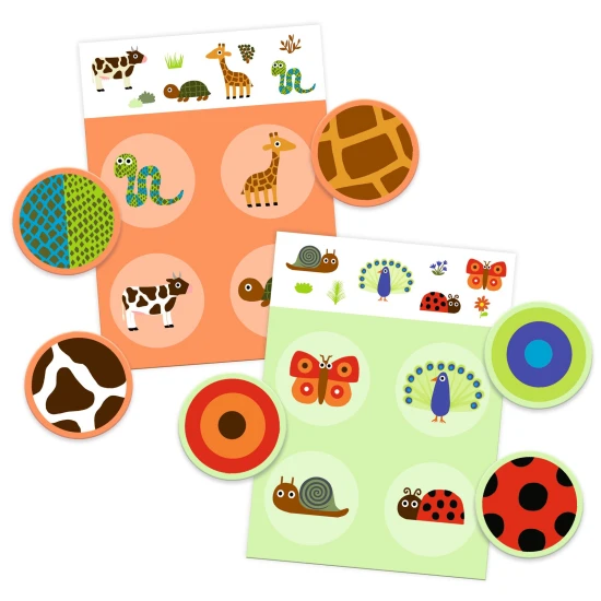 Zuordnungsspiel Feder und Fell