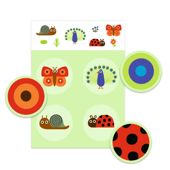 Zuordnungsspiel Feder und Fell