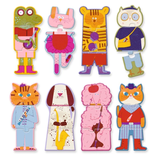 Kinderpuzzle Trio Orchester Djeco – Lernpuzzle mit musikalischen Tieren für Kinder ab 3 Jahren