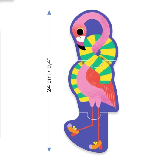 Puzzle Trio Savana - Lernpuzzle für Kinder mit dem Motiv wilder Tiere aus der Savanne