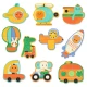 Djeco Duo Puzzle für Kinder – Fortbewegungsmittel wie Autos, Flugzeuge und Schiffe