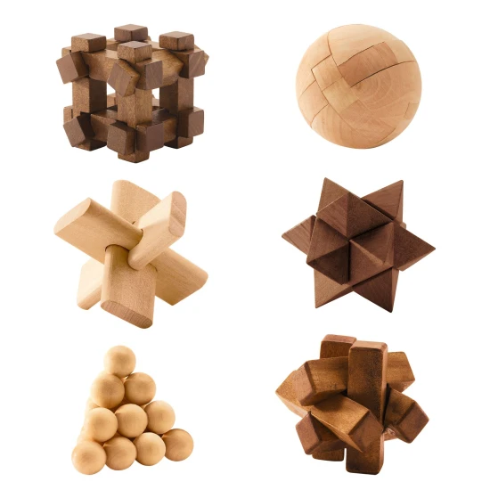 Set mit 6 Woodix-Puzzles