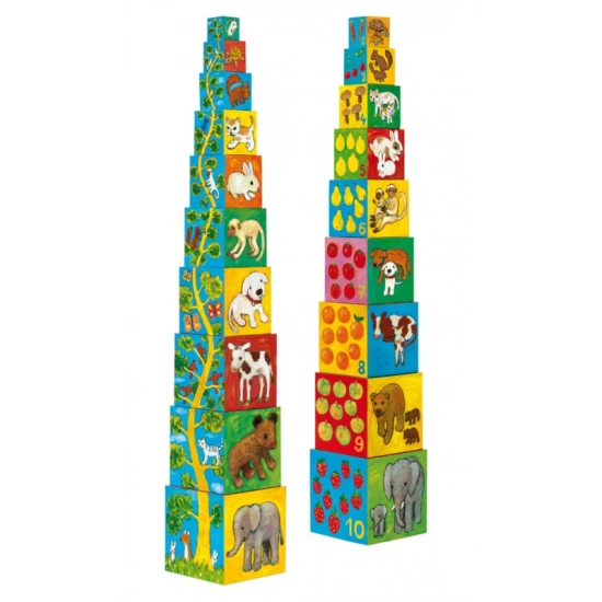 Würfelpyramide Tiere