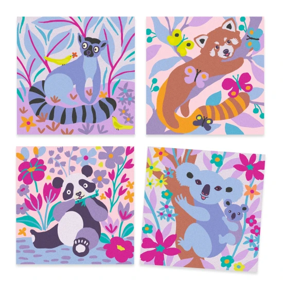 Gestalten mit farbigem Sand Samtpfoten