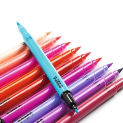 Doppelseitige Pinselstifte, sanfte Farben, 10 Stück