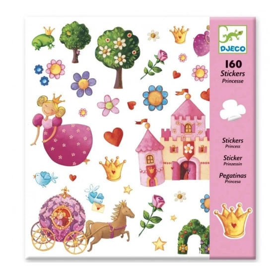 Prinzessinnen-Aufkleber 160 Stk Djeco
