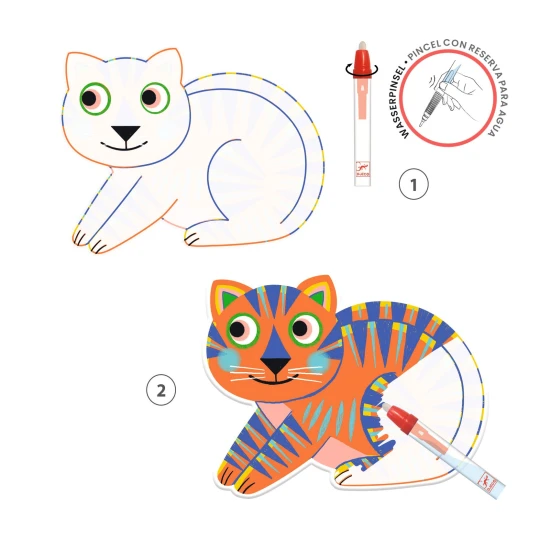 Magische Wasserfarben-Tiere