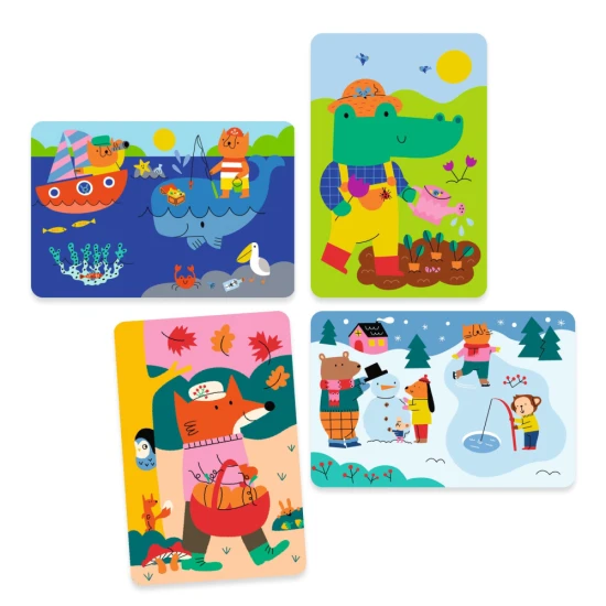 Wassermalerei 4 Jahreszeiten Djeco - Aquarellmalerei für Kinder