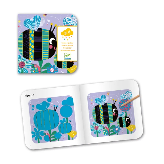 Rubbelbilder Niedliche Insekten