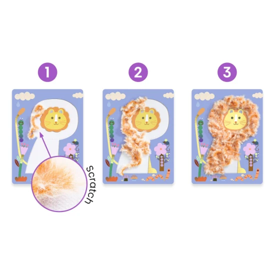 Flauschige Freunde – Kinder-Kreativset mit Tieren, Wolle und Klettverschluss