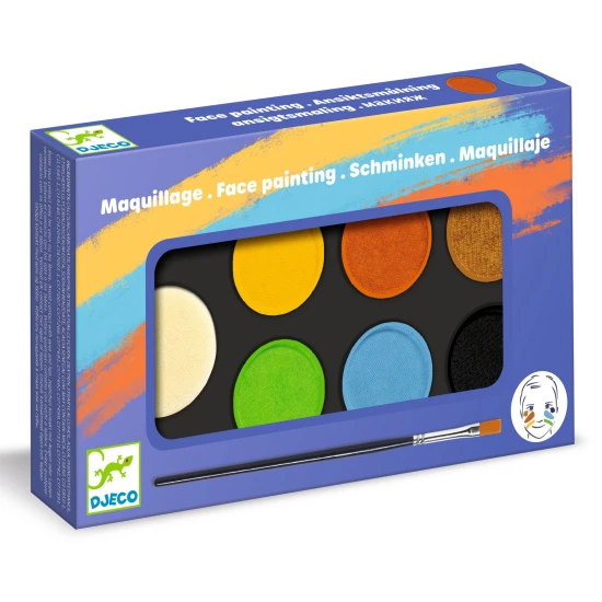 Gesichtsbemalung in natürlichen Farbtönen