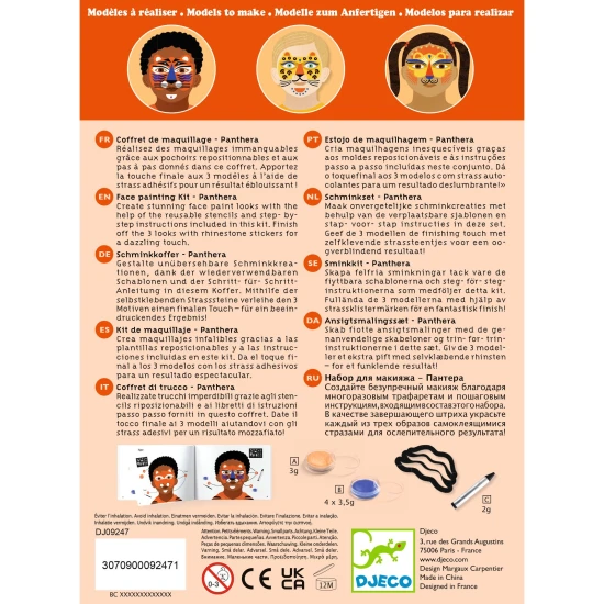 Panther-Gesichtsbemalung