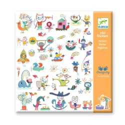 Djeco Weltaufkleber, 160 Stück