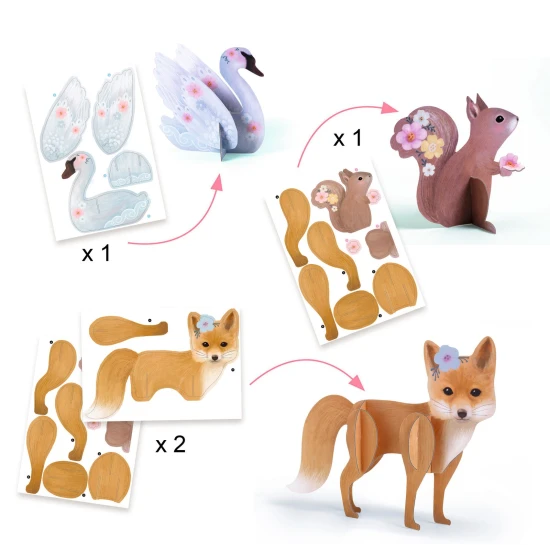 Großes kreatives Set mit 6 Fluffy Box-Aktivitäten