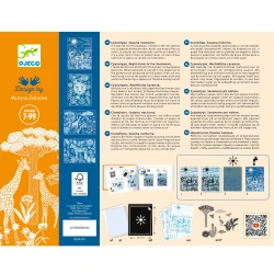 Cyanotypie (lichtempfindlich) Satz Nacht in der Savanne