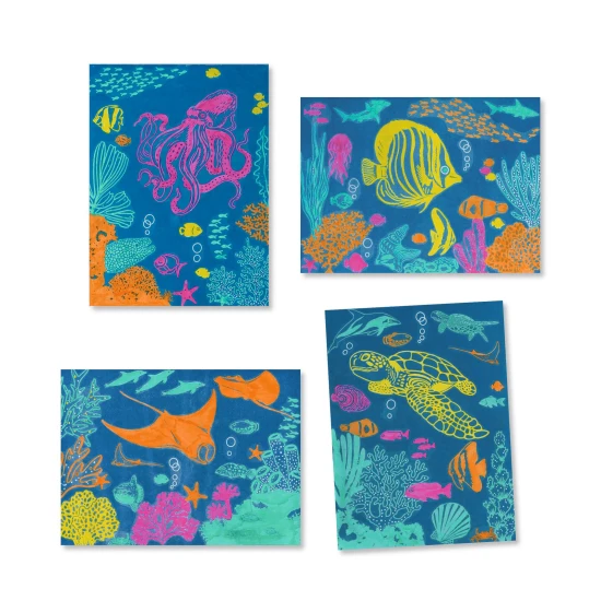 Kreatives Cyanotypie-Set Unterwasserwelt