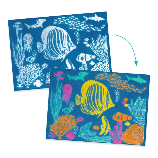 Kreatives Cyanotypie-Set Unterwasserwelt