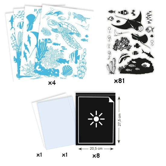 Kreatives Cyanotypie-Set Unterwasserwelt