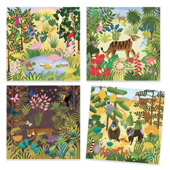 Kreatives Set „Üppige Wildnis“ von Henri Rousseau