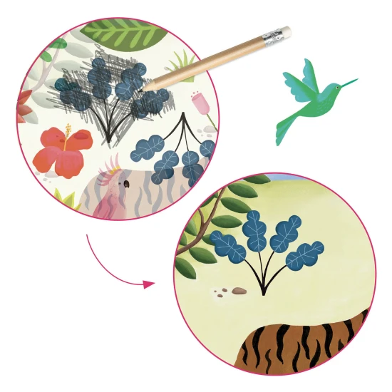 Kreatives Set „Üppige Wildnis“ von Henri Rousseau